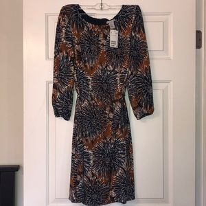 3/4 Length Multicolored Dress. New With Tags.